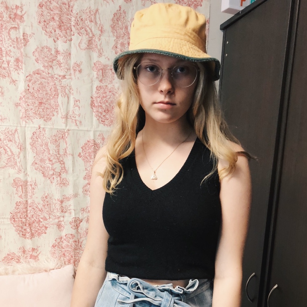 Knit fitted sweater top.